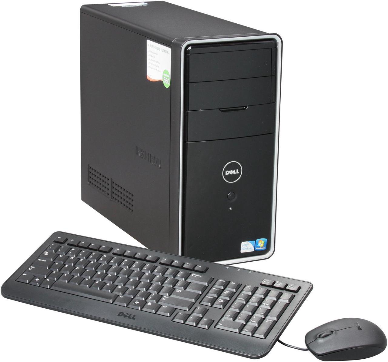 Main image of DELL Desktop PC Inspiron 560 (i560-1101NBK) Intel Pentium E6700 4GB DDR3 1TB HDD Intel GMA X4500HD Windows 7 Home Premium 64-bit