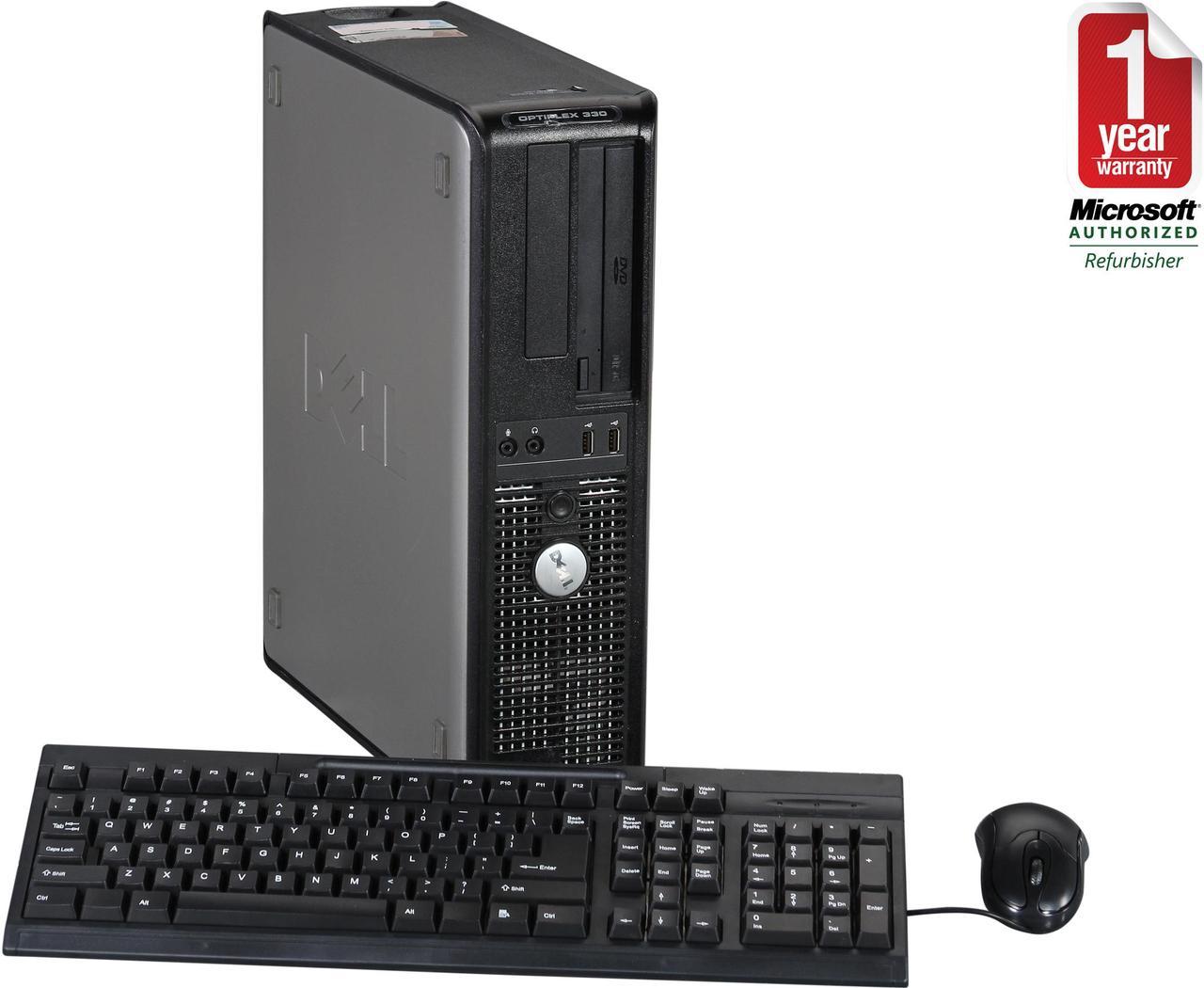 Dell Optiplex 330 [Microsoft Authorized Recertified] Small Form Factor Desktop PC with Intel Core 2 Duo 2.2 GHz, 2 GB RAM, 160 GB HDD, DVDROM, Windows 10 Home 64-Bit