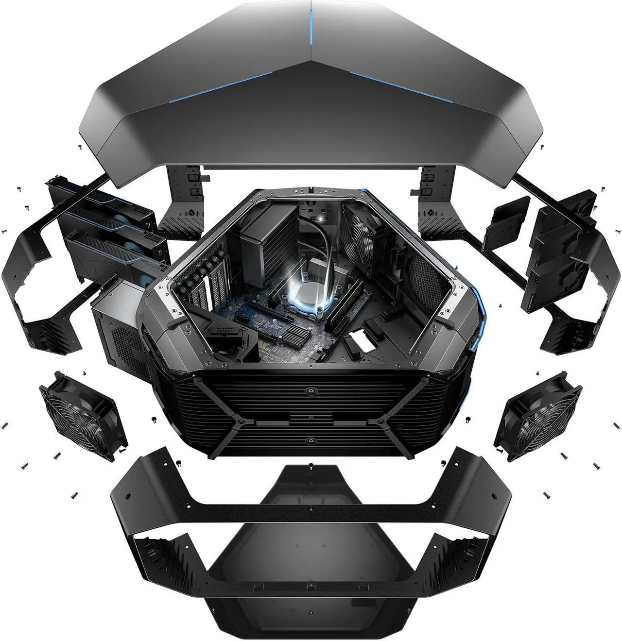 Alt view image 10 of 10 - Alienware Desktop PC Area-51 a51R2-13235SLV Intel Core i7-5930K 32GB DDR4 2TB HDD NVIDIA GeForce GTX Titan Z 12GB Windows 8.1 64-Bit