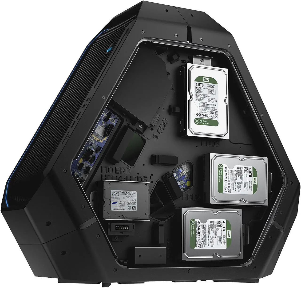 Alt view image 6 of 10 - Alienware Desktop PC Area-51 a51R2-13235SLV Intel Core i7-5930K 32GB DDR4 2TB HDD NVIDIA GeForce GTX Titan Z 12GB Windows 8.1 64-Bit