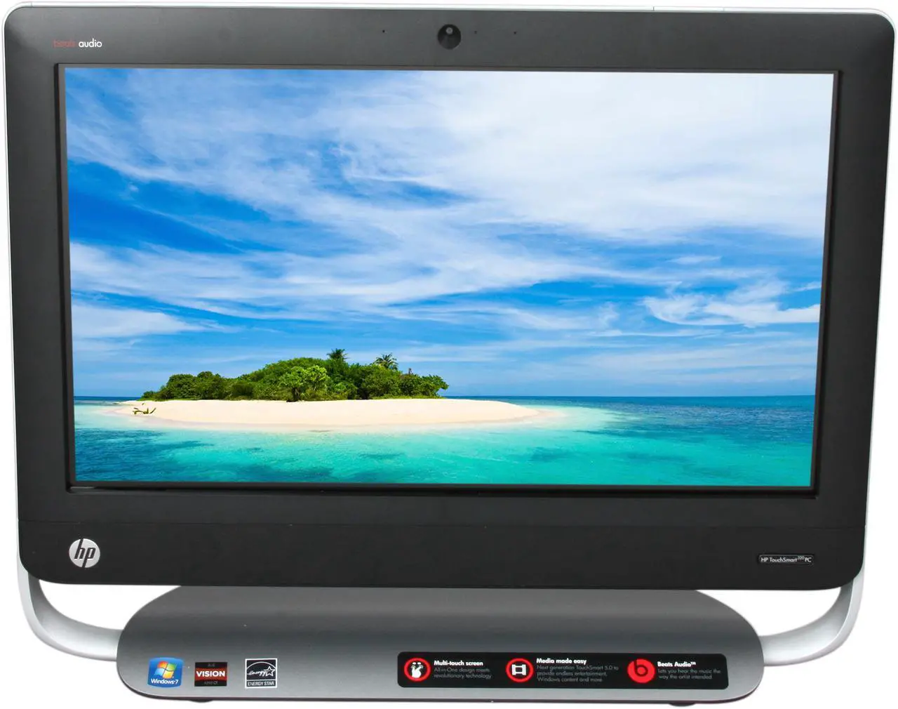 Alt view image 2 of 7 - HP All-in-One PC TouchSmart 320-1030 (QP788AA#ABA) AMD A4-3400 4GB DDR3 1TB HDD AMD Radeon HD 6410D Windows 7 Home Premium 64-Bit