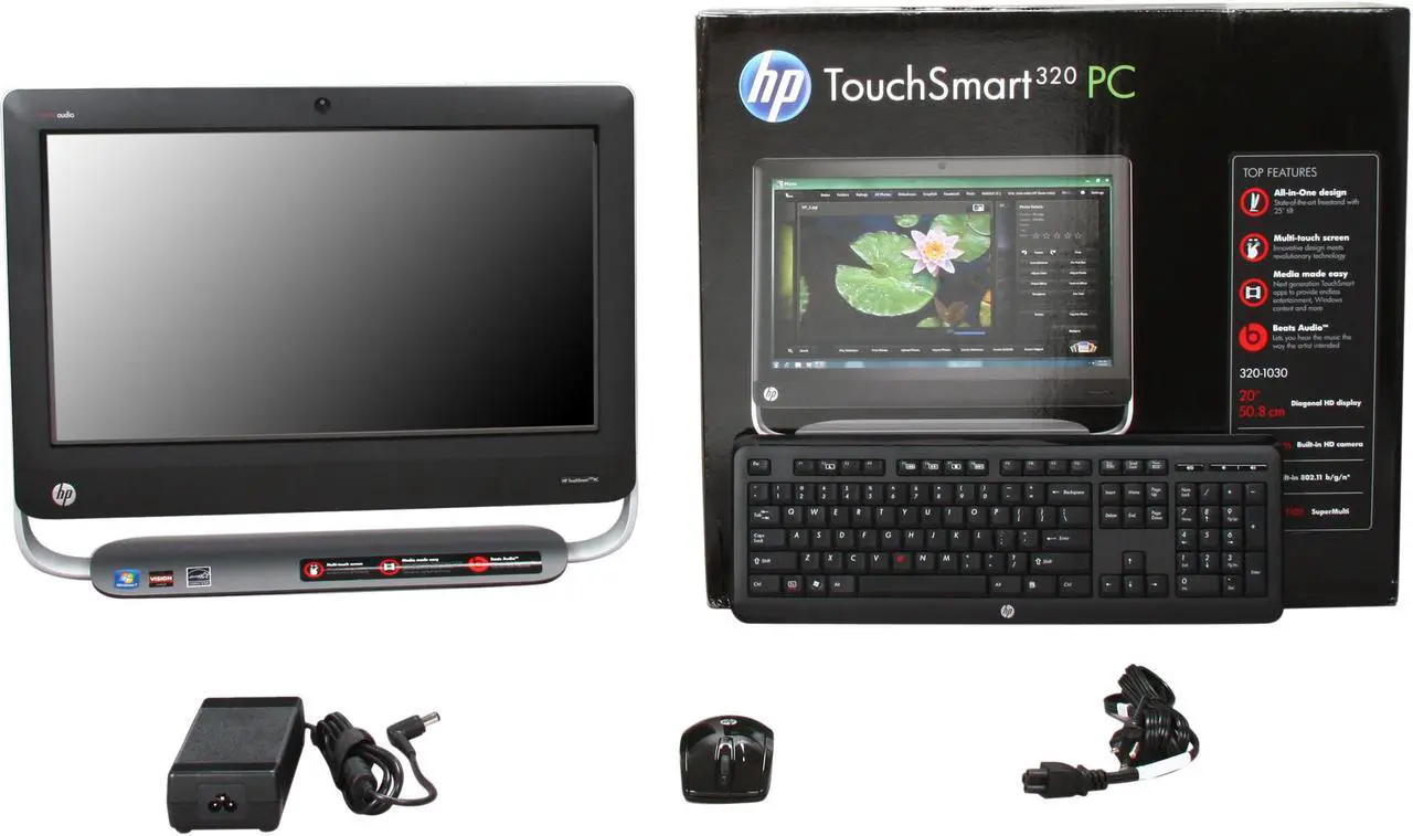 Alt view image 7 of 7 - HP All-in-One PC TouchSmart 320-1030 (QP788AA#ABA) AMD A4-3400 4GB DDR3 1TB HDD AMD Radeon HD 6410D Windows 7 Home Premium 64-Bit