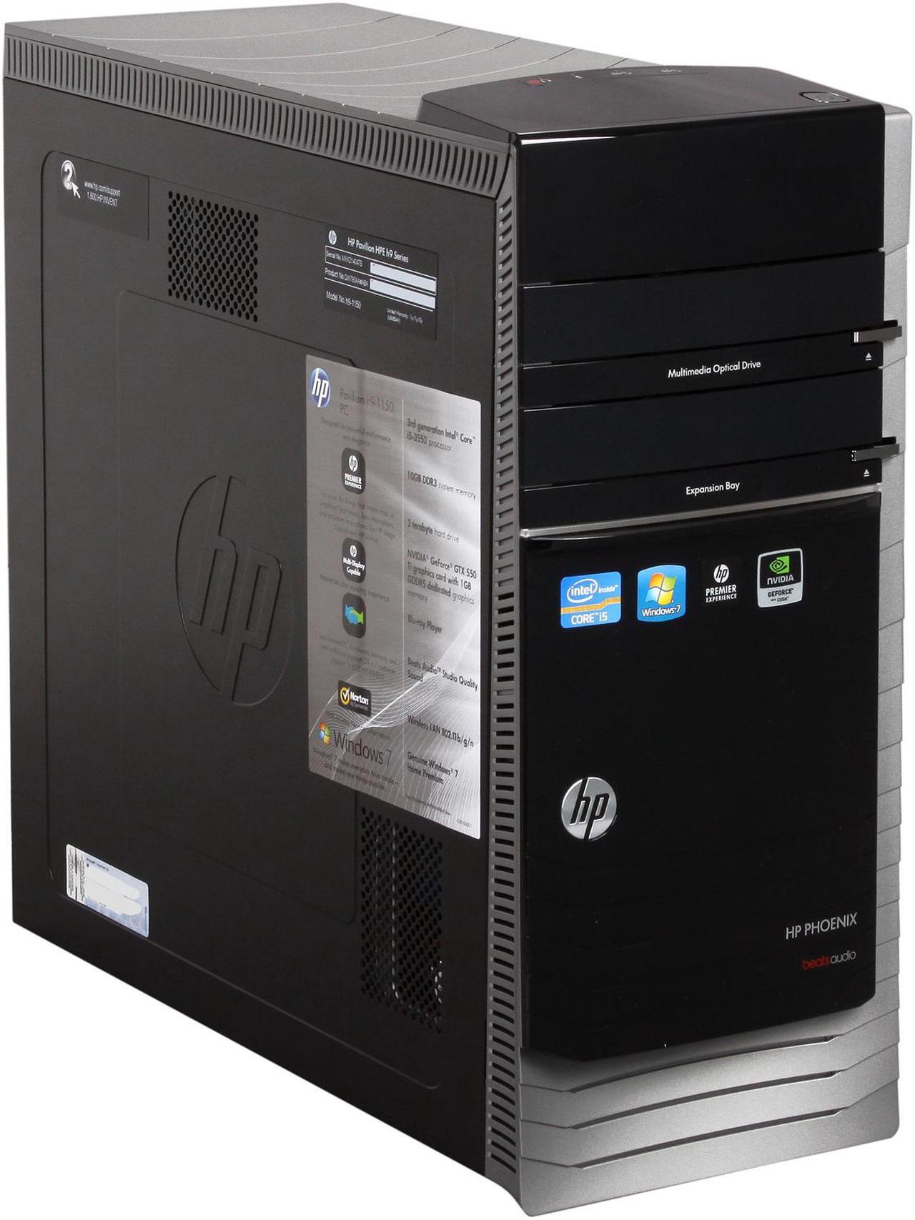 Alt view image 3 of 10 - HP Desktop PC Pavilion HPE Phoenix HPE h9-1150 (QW790AA#ABA) Intel Core i5-3550 10GB DDR3 2TB HDD NVIDIA GeForce GTX 550 Ti 1GB GDDR5 Windows 7 Home Premium 64-Bit