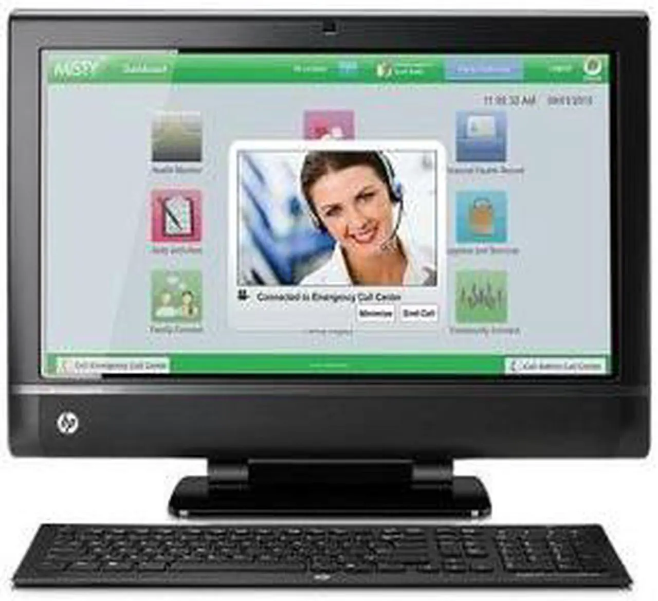Main image of HP TouchSmart 9300 Elite XZ994UT Desktop Computer Core i5 i5-2400 3.1GHz - All-in-One- Smart Buy
