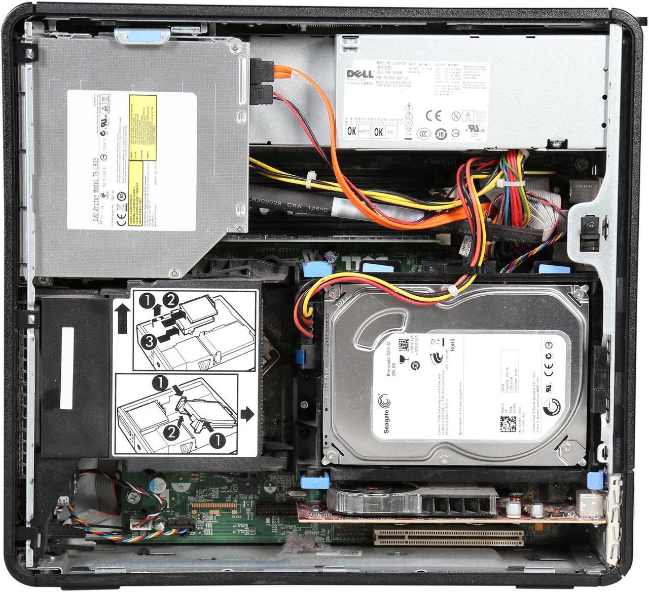Alt view image 6 of 10 - Dell Optiplex 780 Desktop PC with Intel Core 2 Quad 2.66GHz, 2GB RAM, 250GB HDD, Windows 7 Professional 64 Bit