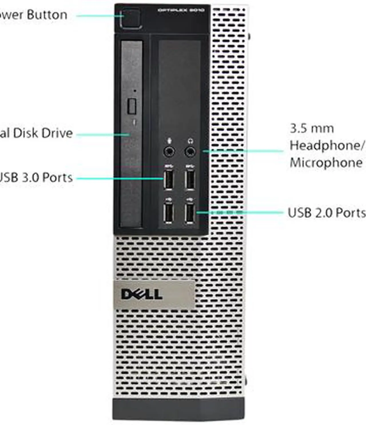 Alt view image 2 of 3 - DELL Desktop Computer 9010 Intel Core i7-3770 8 GB 2TB HDD Windows 10 Pro