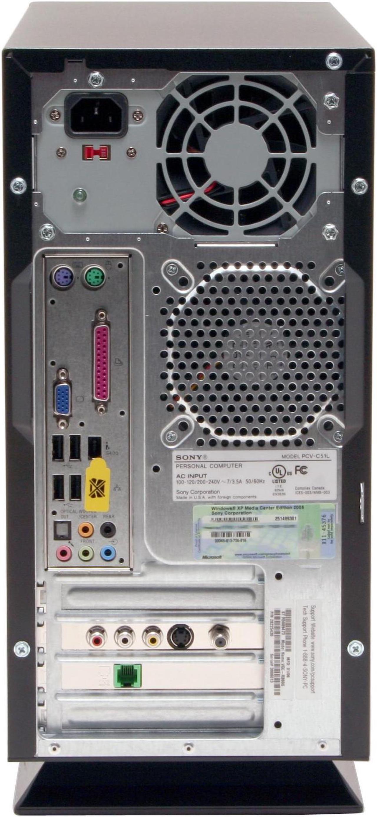 Alt view image 11 of 16 - Sony Desktop PC VAIO VGC-RB60G Intel Pentium D 920 1GB DDR 250GB HDD Intel GMA 950 Windows XP Media Center