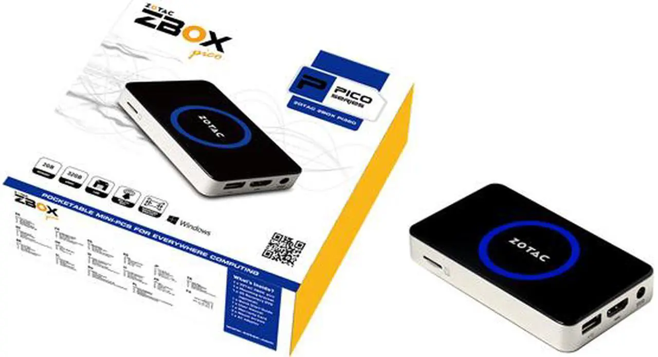 Alt view image 12 of 14 - Zotac Mini PC ZBOX ZBOX-PI320-W2 Z3735F (1.33 GHz) 2GB DDR3 32GB eMMC SSD Intel HD Graphics Windows 8.1 with Bing