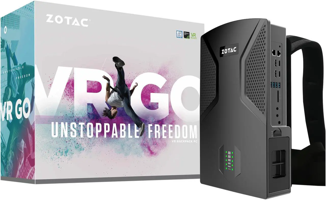 Alt view image 10 of 11 - ZOTAC VR GO VR Ready Backpack Gaming PC Intel 7th Gen Core i7 Quad-core Processor NVIDIA GeForce GTX 1070 8 GB GDDR5 Graphics 16 GB DDR4 Memory 240 GB SSD Windows 10 Home Whisper Quiet ZBOX-VR7N71-W2B-U