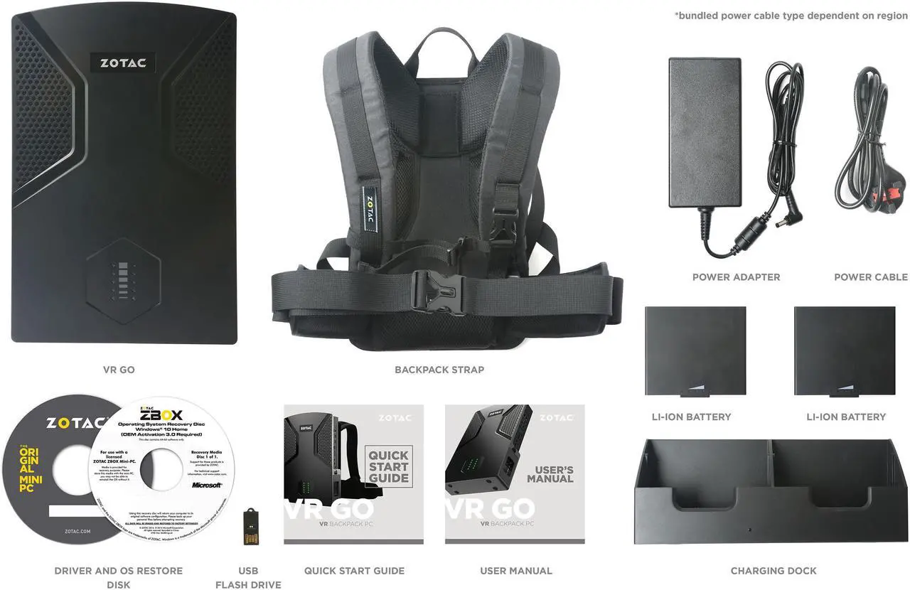 Alt view image 9 of 11 - ZOTAC VR GO VR Ready Backpack Gaming PC Intel 7th Gen Core i7 Quad-core Processor NVIDIA GeForce GTX 1070 8 GB GDDR5 Graphics 16 GB DDR4 Memory 240 GB SSD Windows 10 Home Whisper Quiet ZBOX-VR7N71-W2B-U