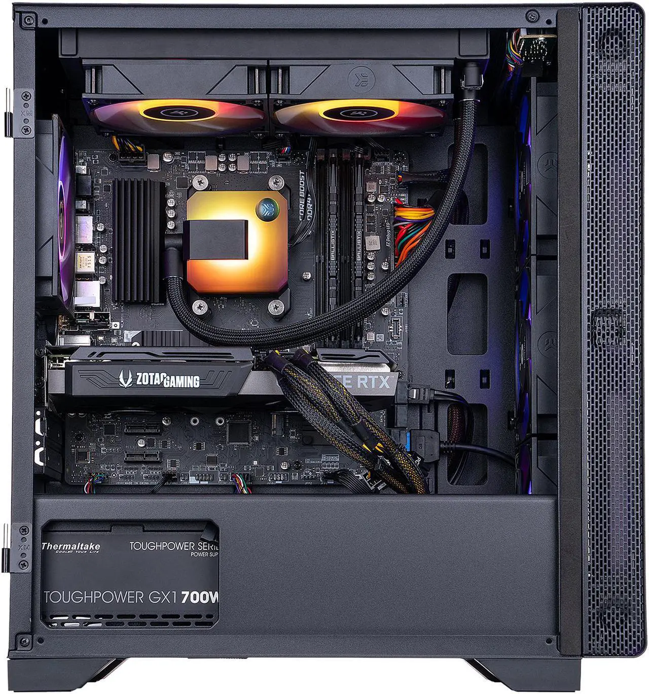 Alt view image 8 of 11 - ZOTAC Gaming MEK HERO G1 A5837 Gaming Desktop - Ryzen 7 5000 Series 5800X (3.80 GHz) NVIDIA GeForce RTX 3070 8 GB Dual-Channel 16 GB DDR4 1 TB HDD 1 TB PCIe NVMe SSD 240MM D-RGB Liquid Cooler Windows 10 Home 64-bit
