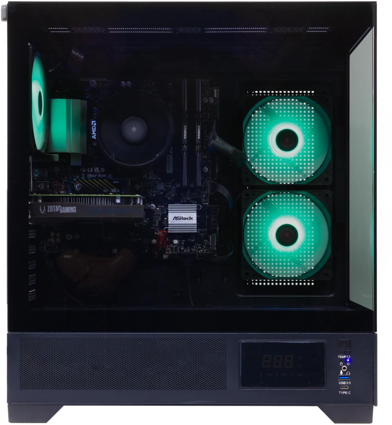 Alt view image 3 of 4 - ZOTAC MEK AI-Enhanced Gaming PC Desktop Computer - NVIDIA GeForce RTX 3050, AMD Ryzen 5 5500 4.2GHz, 16GB DDR4, 500GB NVME M.2 SSD, 650W 80+ GOLD PSU, WiFi 6E, Windows 11 Home 64-bit