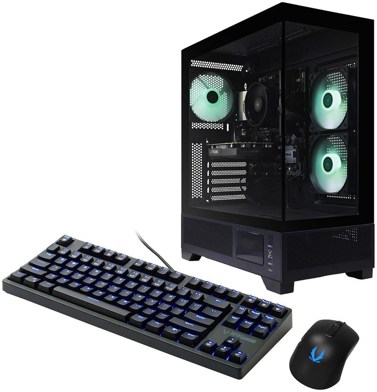 Main image of ZOTAC MEK AI-Enhanced Gaming PC Desktop Computer - NVIDIA GeForce RTX 3050, AMD Ryzen 5 5500 4.2GHz, 16GB DDR4, 500GB NVME M.2 SSD, 650W 80+ GOLD PSU, WiFi 6E, Windows 11 Home 64-bit