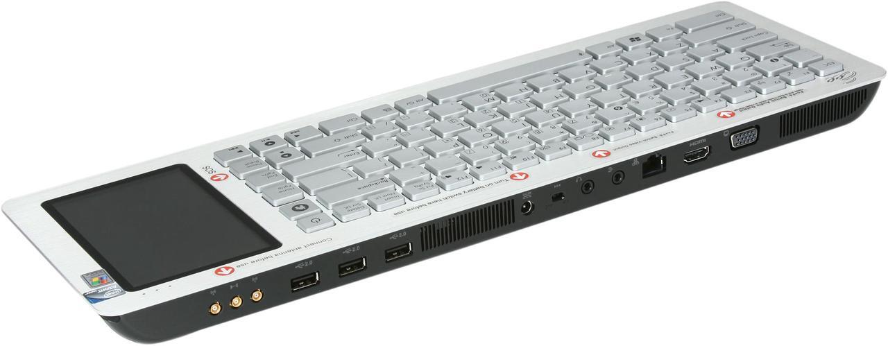 Alt view image 3 of 4 - ASUS Desktop PC EeeKeyboard EK1542-S0095 Intel Atom N270 1GB DDR2 5" Touchscreen Windows XP Home