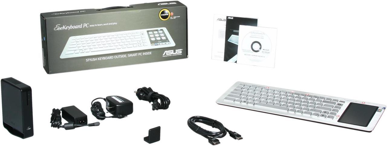 Alt view image 4 of 4 - ASUS Desktop PC EeeKeyboard EK1542-S0095 Intel Atom N270 1GB DDR2 5" Touchscreen Windows XP Home
