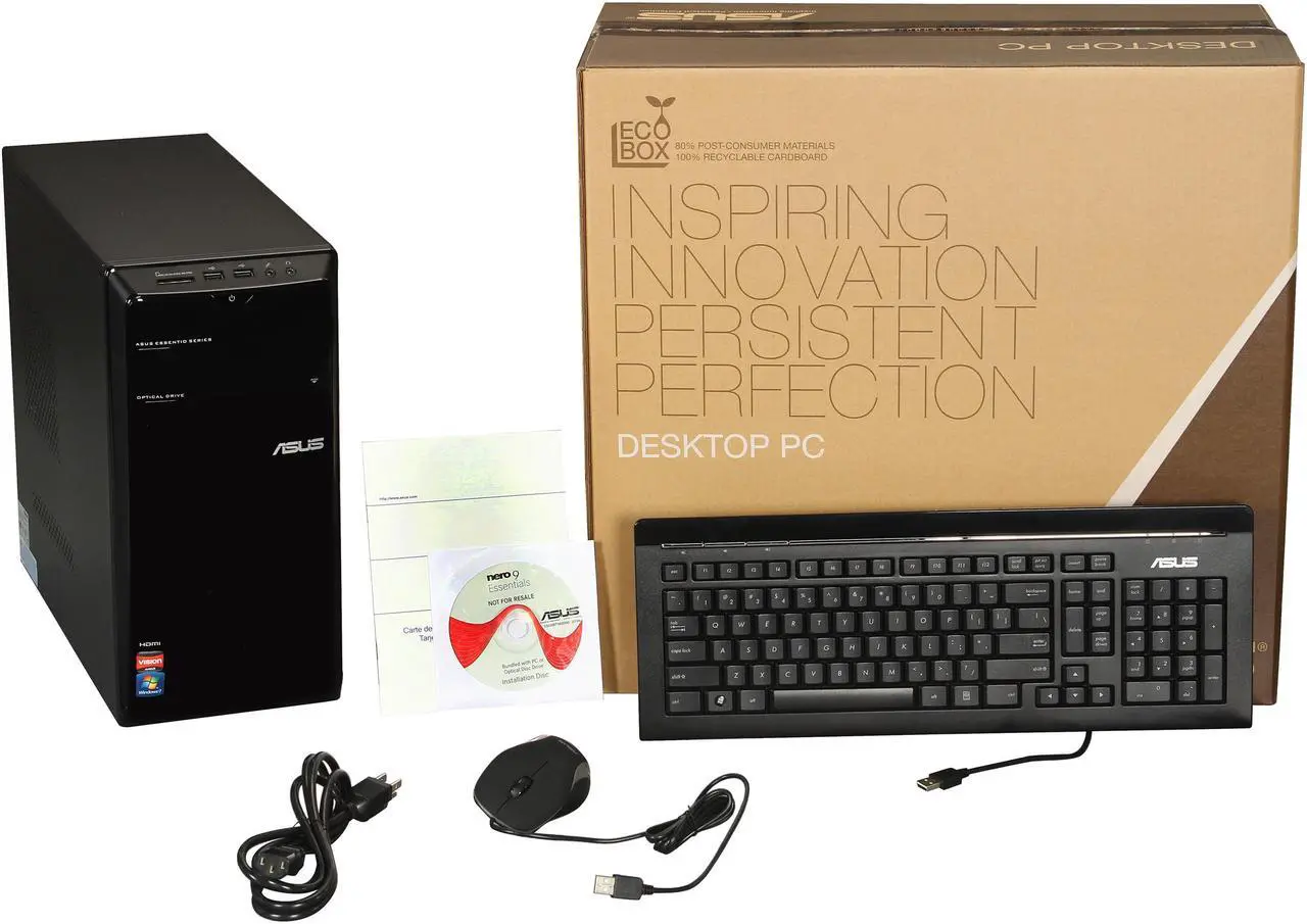 Alt view image 6 of 6 - ASUS Desktop PC Essentio CM1730-03 AMD Athlon II X2 220 4GB DDR3 1TB HDD ATI Radeon 3000 IGP Windows 7 Home Premium 64-Bit