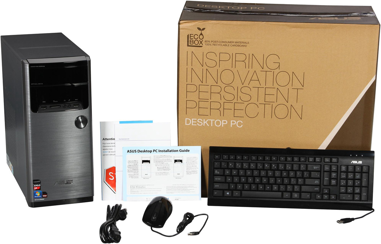 ASUS Desktop PC M32BF-US004O AMD A4-5300 4GB DDR3 1TB HDD AMD Radeon HD ...
