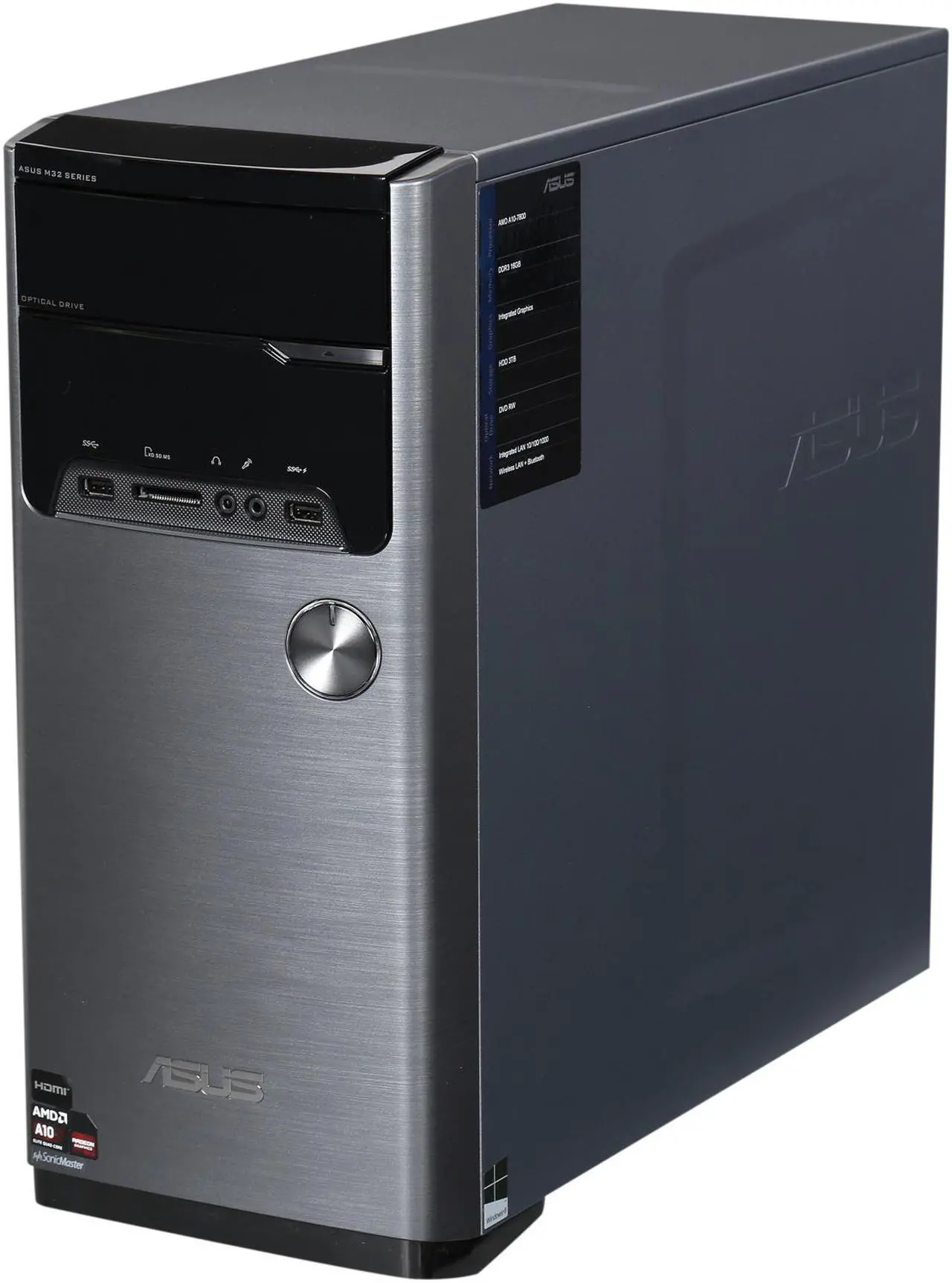 Alt view image 4 of 6 - ASUS Desktop PC M32BF-US011S A10-Series APU A10-7800 (3.50 GHz) 16 GB DDR3 3 TB HDD AMD Radeon R7 Windows 8.1 64-Bit
