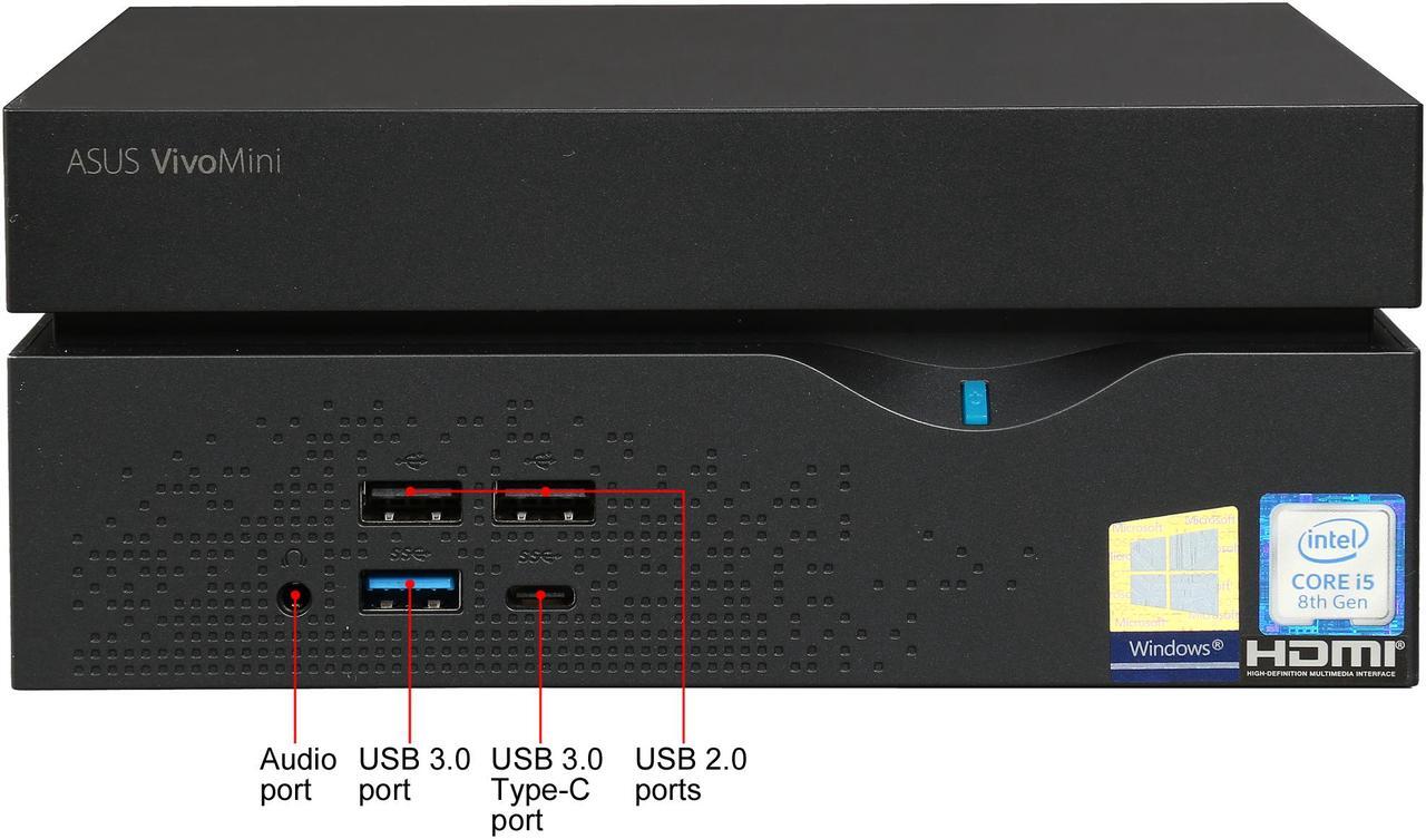 Alt view image 4 of 6 - ASUS Desktop Computer VC66-CB5018ZN Intel Core i5-8400 8GB DDR4 1TB HDD Intel UHD Graphics 630 Windows 10 Home 64-Bit