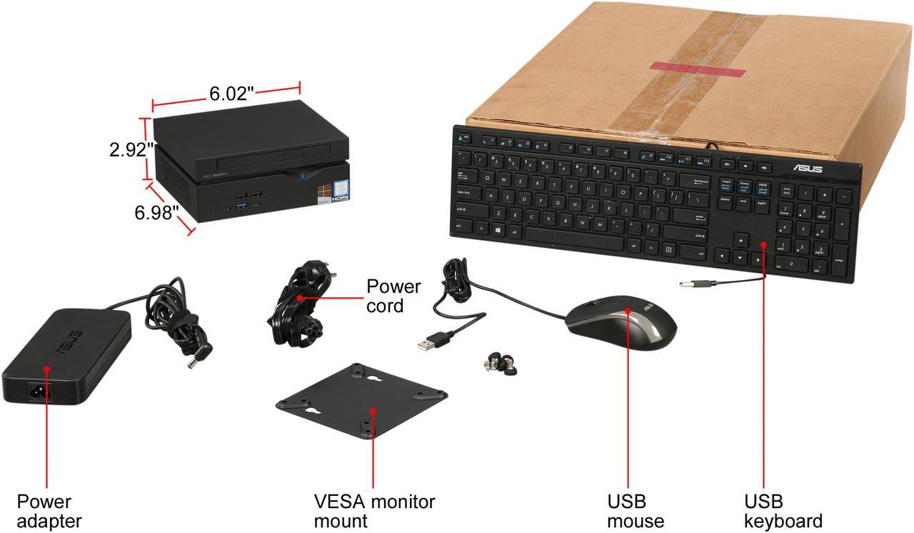 Alt view image 8 of 7 - ASUS Desktop PC VivoMini VC66-B003Z Intel Core i5-7400 8GB DDR4 1TB HDD Intel HD Graphics 630 Windows 10 Home 64-Bit