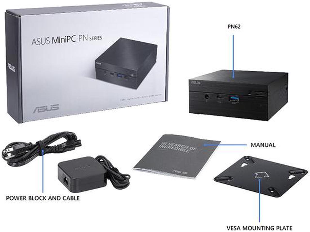 Alt view image 3 of 4 - ASUS PN62 MiniPC with Intel Core i5-10210U, 8 GB RAM, M.2 256 GB, Win10 Pro (HDMI, USB-C (DP Alt-mode), 802.11ax WiFi 6, Bluetooth 5, Gigabit LAN, SD Card Reader, VESA Mount) PN62-B5044ZD