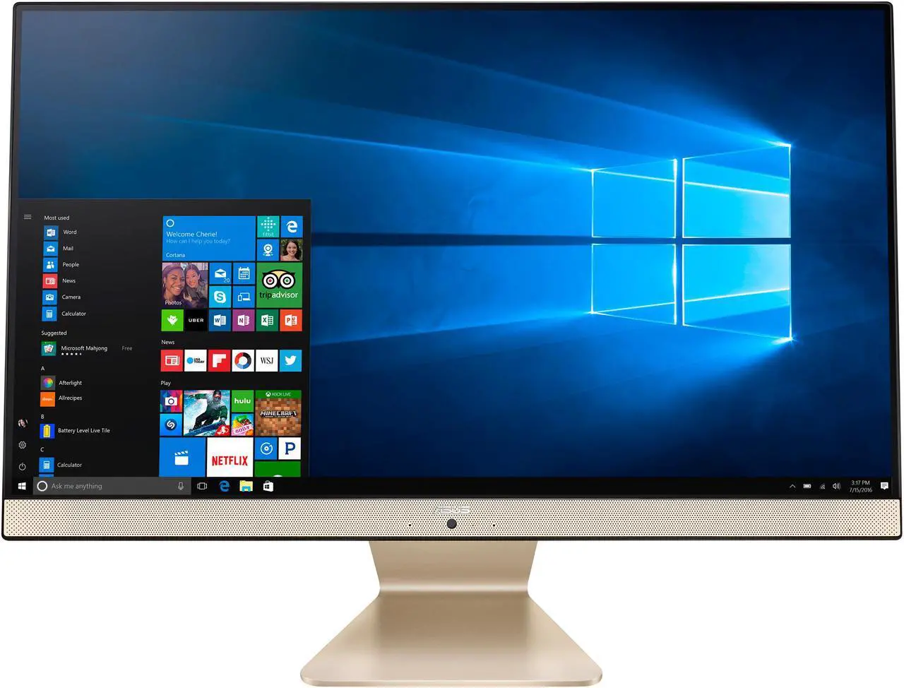 Alt view image 3 of 14 - ASUS AiO All-in-One Desktop PC, 23.8" FHD Anti-glare Display, AMD Ryzen 5 3500U Processor, 8 GB DDR4 RAM, 512 GB PCIe SSD, Windows 10 Home, Kensington Lock, Touchscreen - V241DA-DB501T