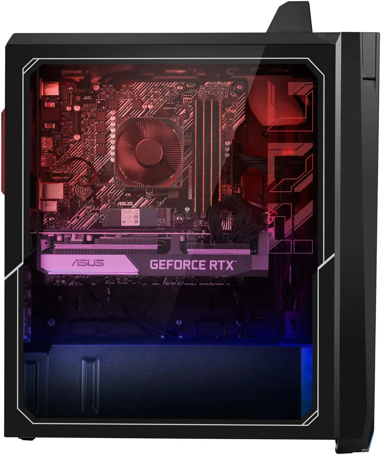Alt view image 4 of 8 - ASUS ROG Strix GA15 Gaming Desktop PC, AMD Ryzen 5 5600X, NVIDIA GeForce RTX 3070, 16GB DDR4 RAM, 512GB SSD, Wi-Fi 6, Windows 10 Home, GA15DK-DB574