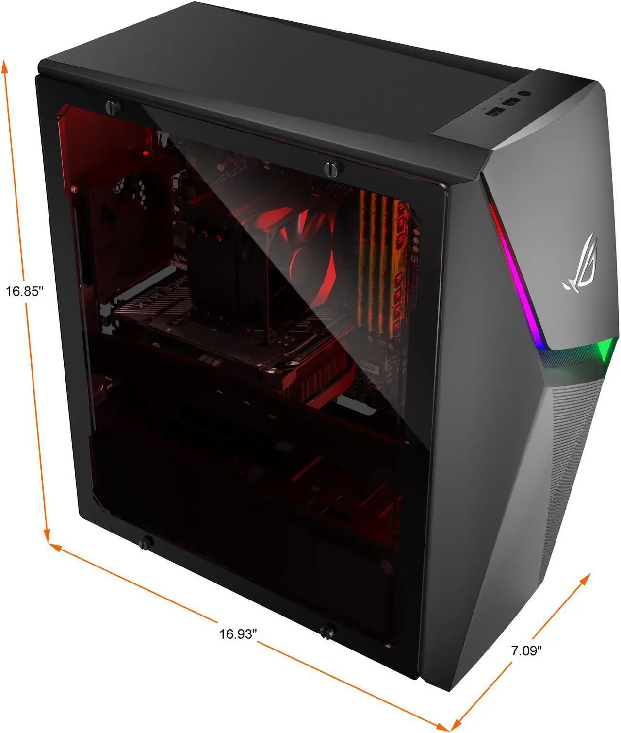 Alt view image 5 of 8 - ASUS ROG Strix G10 Gaming Desktop PC, AMD Ryzen 7 5800X Processor, GeForce RTX 3060, 16GB DDR4 RAM, 512GB PCIe SSD + 1TB HDD, Wi-Fi 5, Windows 10 Home, G10DK-NB766