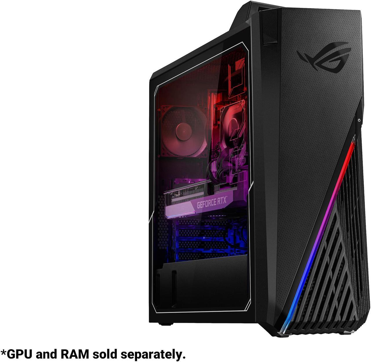 ASUS ROG Strix G15DK Gaming Desktop PC, AMD Ryzen 5 5600X, 1TB HDD, Wi-Fi 6, RAM & GPU Sold Separately, Windows 11 Pro, GA15DK-MH501