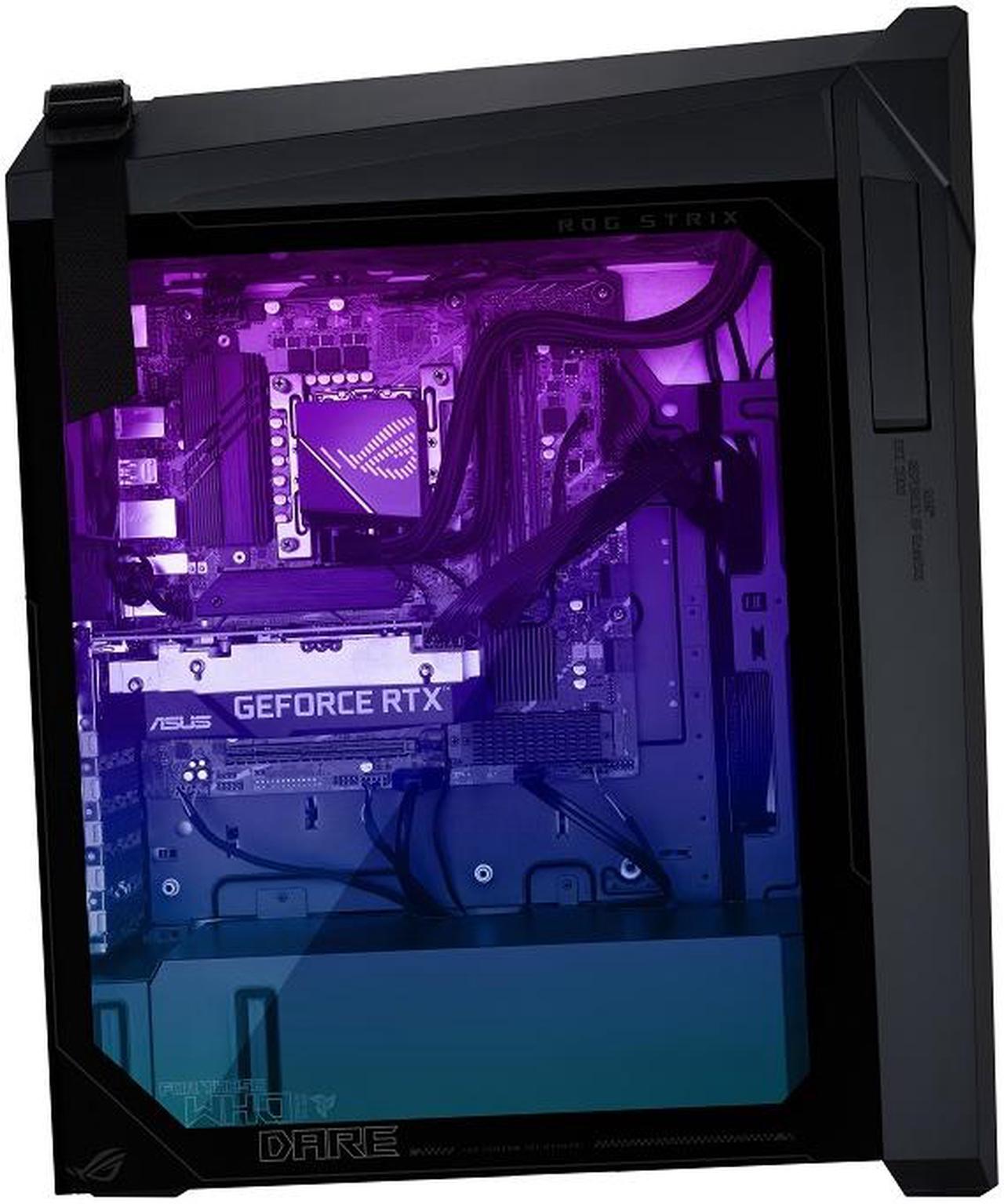 Alt view image 3 of 9 - ASUS ROG G16CH (2024) Gaming Desktop PC, Intel Core i7-14700F, NVIDIA GeForce RTX 4060 DUAL, 1TB NVMe PCIe SSD, 16GB DDR5 RAM, Windows 11, G16CHR-DS764