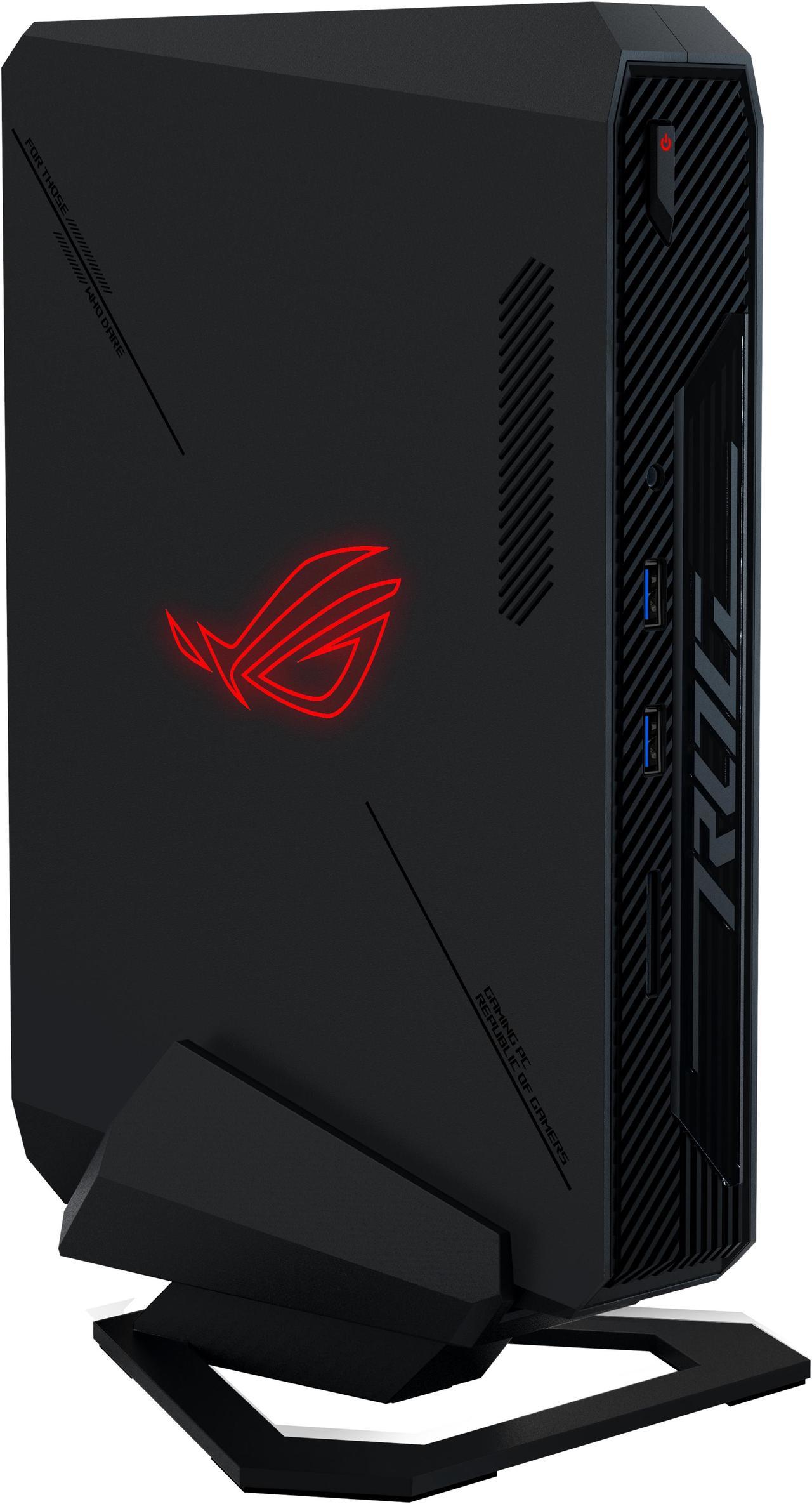 ASUS ROG NUC 970 Full System Mini PC with Intel Core Ultra 9 185H, NVIDIA GeForce RTX 4070 Discrete Graphics, 32GB DDR5 RAM, 1TB PCIe G4x4 NVMe SSD, Thunderbolt 4, Wi-Fi 6E & Bluetooth 5.3, Win 11, ARGB lighting, Vertical Stand included