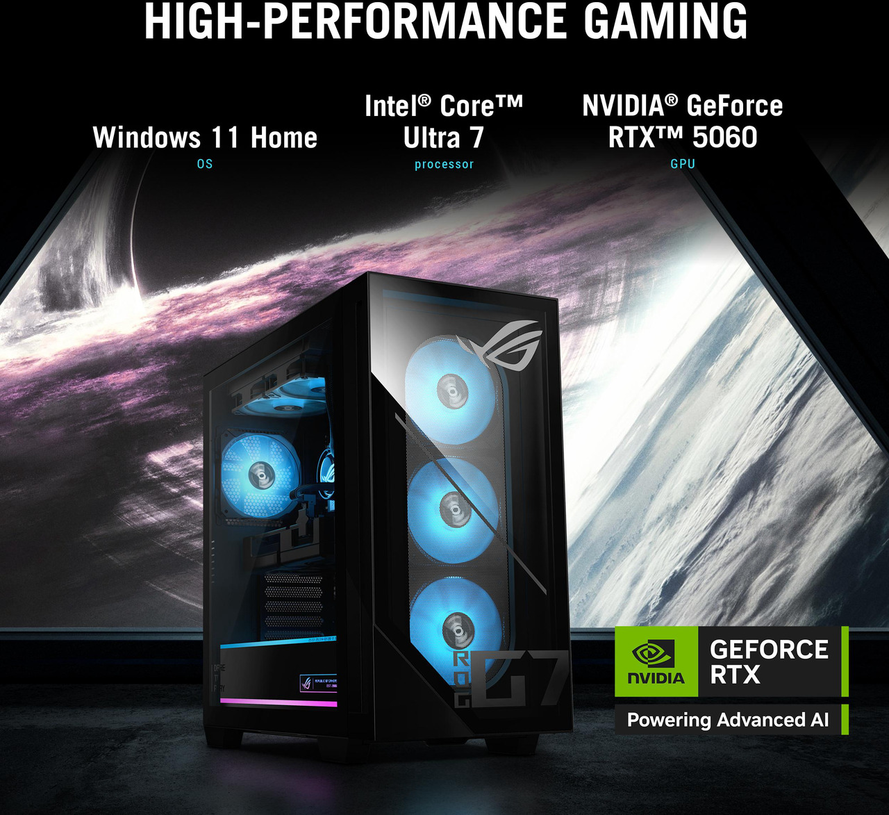 Open Box: ASUS Gaming Desktop PC G Series G700TF-SS768 Intel Core Ultra 7 265F 32GB DDR5 2TB PCIe SSD GeForce RTX 5060 Windows 11 Home - Newegg.com - Open Box condition - Image 8