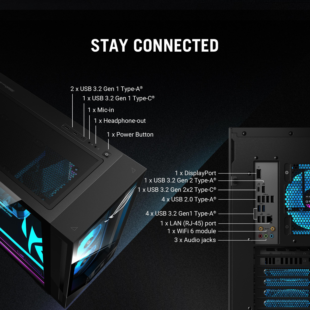 Open Box: ASUS Gaming Desktop PC G Series G700TF-SS768 Intel Core Ultra 7 265F 32GB DDR5 2TB PCIe SSD GeForce RTX 5060 Windows 11 Home - Newegg.com - Open Box condition - Image 12