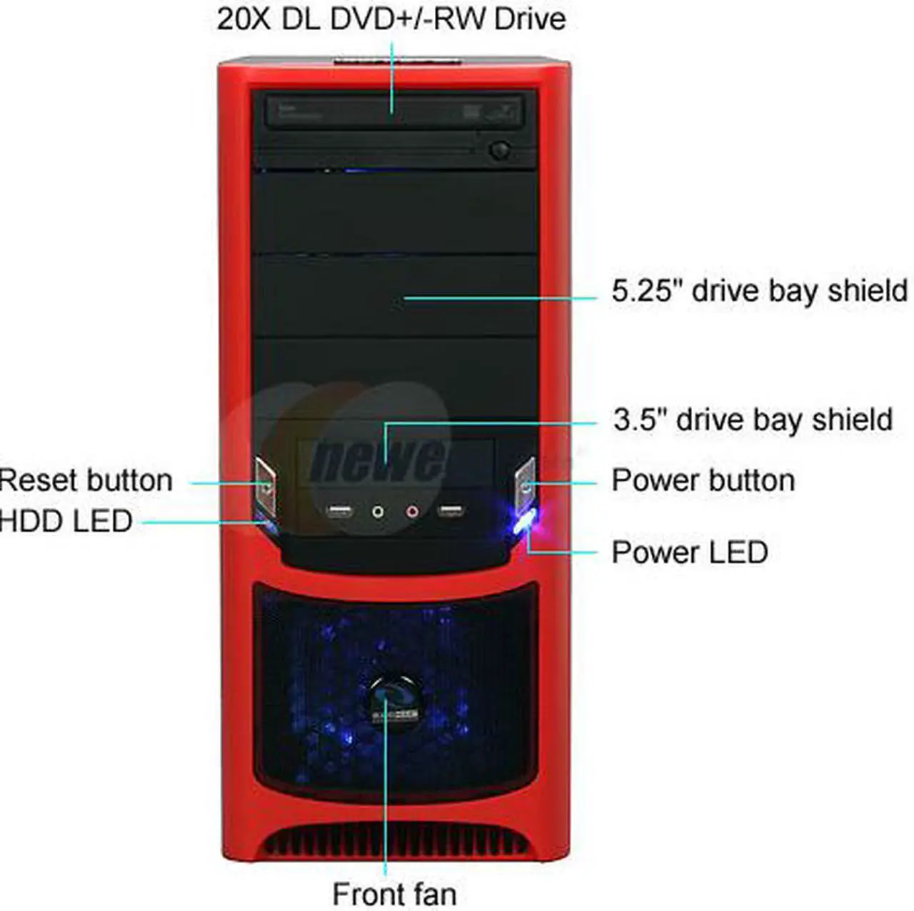 Alt view image 3 of 18 - iBUYPOWER Desktop PC Gamer Power 504 5000+ 4GB DDR2 320GB HDD NVIDIA GeForce 9500 GT Windows Vista Home Premium 64-bit