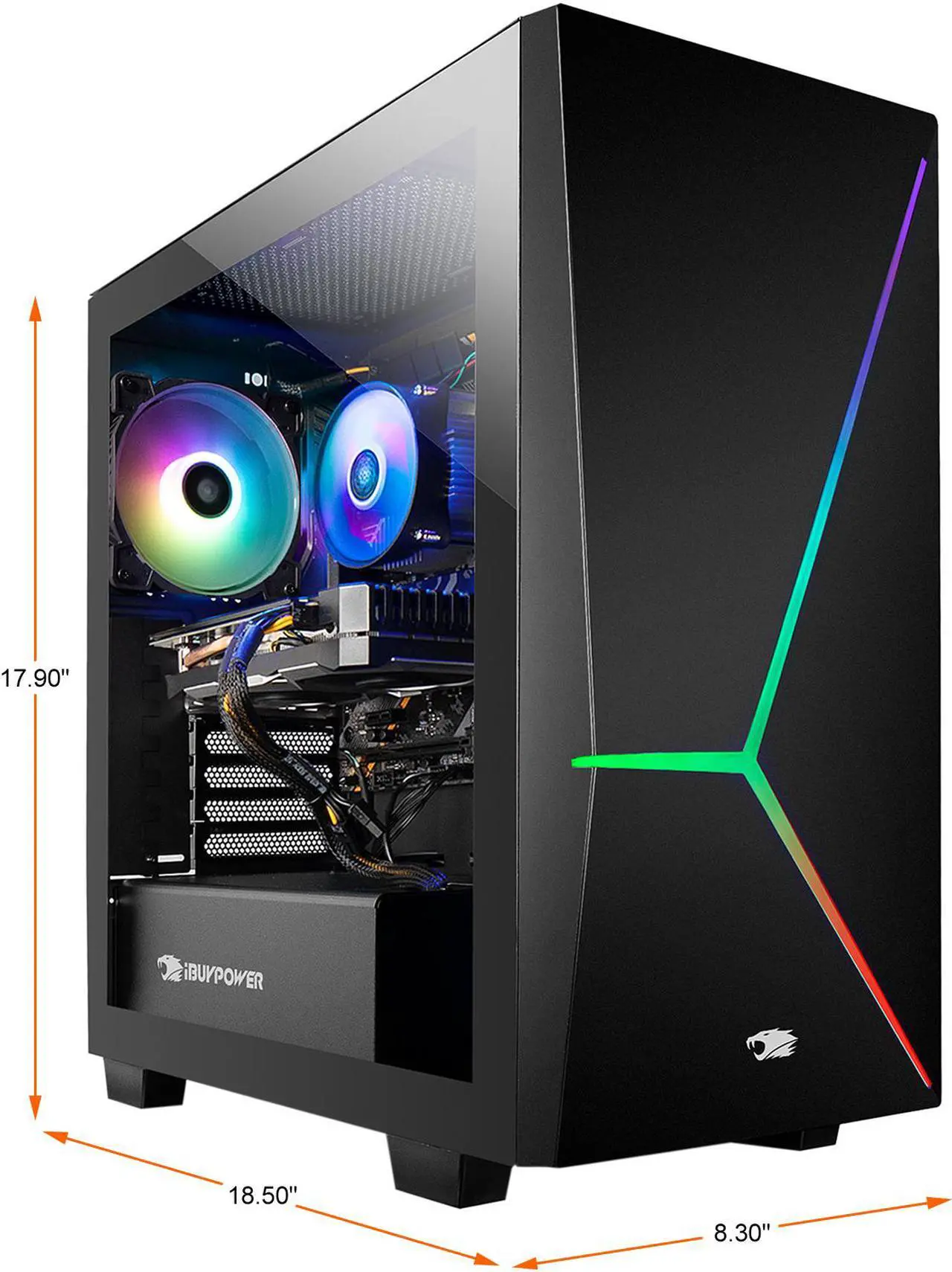 Alt view image 3 of 8 - iBUYPOWER Slate 4 161i - Intel Core i7-10700F - GeForce GTX 1660 - 16 GB DDR4 - 2 TB HDD - 240 GB SSD - Windows 10 Home - Gaming Desktop