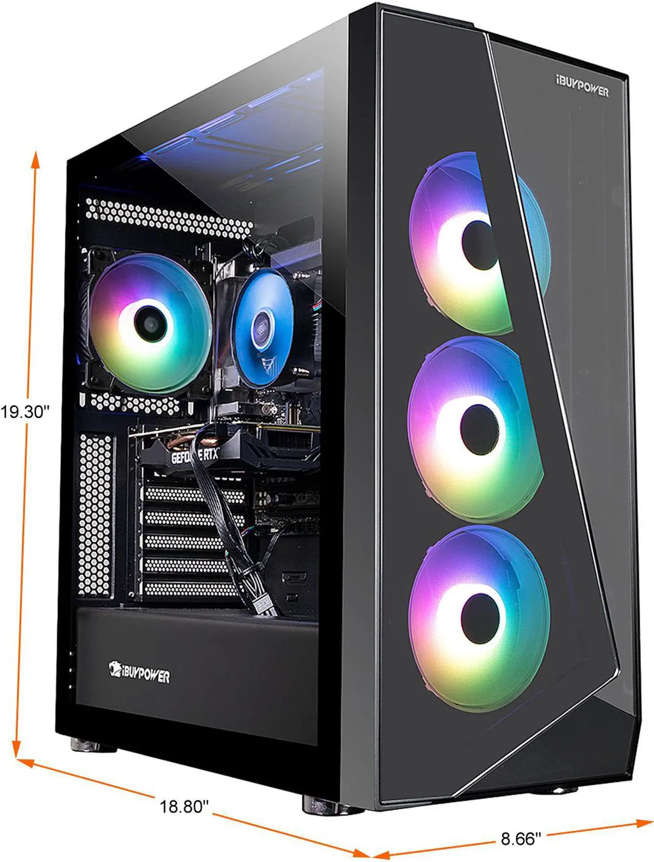 Alt view image 3 of 10 - iBUYPOWER Gaming Desktop SlateMono 239i Intel Core i5-11400F 8GB DDR4 480 GB SATA SSD GeForce GTX 1050 Ti Windows 11 Home 64-bit
