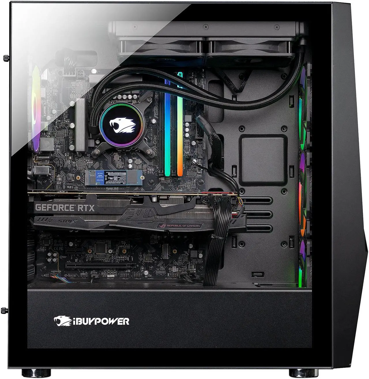 Alt view image 6 of 7 - iBUYPOWER Gaming Desktop Slate5MR 236i Intel Core i5 12th Gen 12600KF (3.70GHz) Z690 Motherboard 16GB DDR4 1TB HDD 500GB NVMe SSD NVIDIA GeForce RTX 3060 240mm Liquid Cooler Windows 11 Home 64-bit