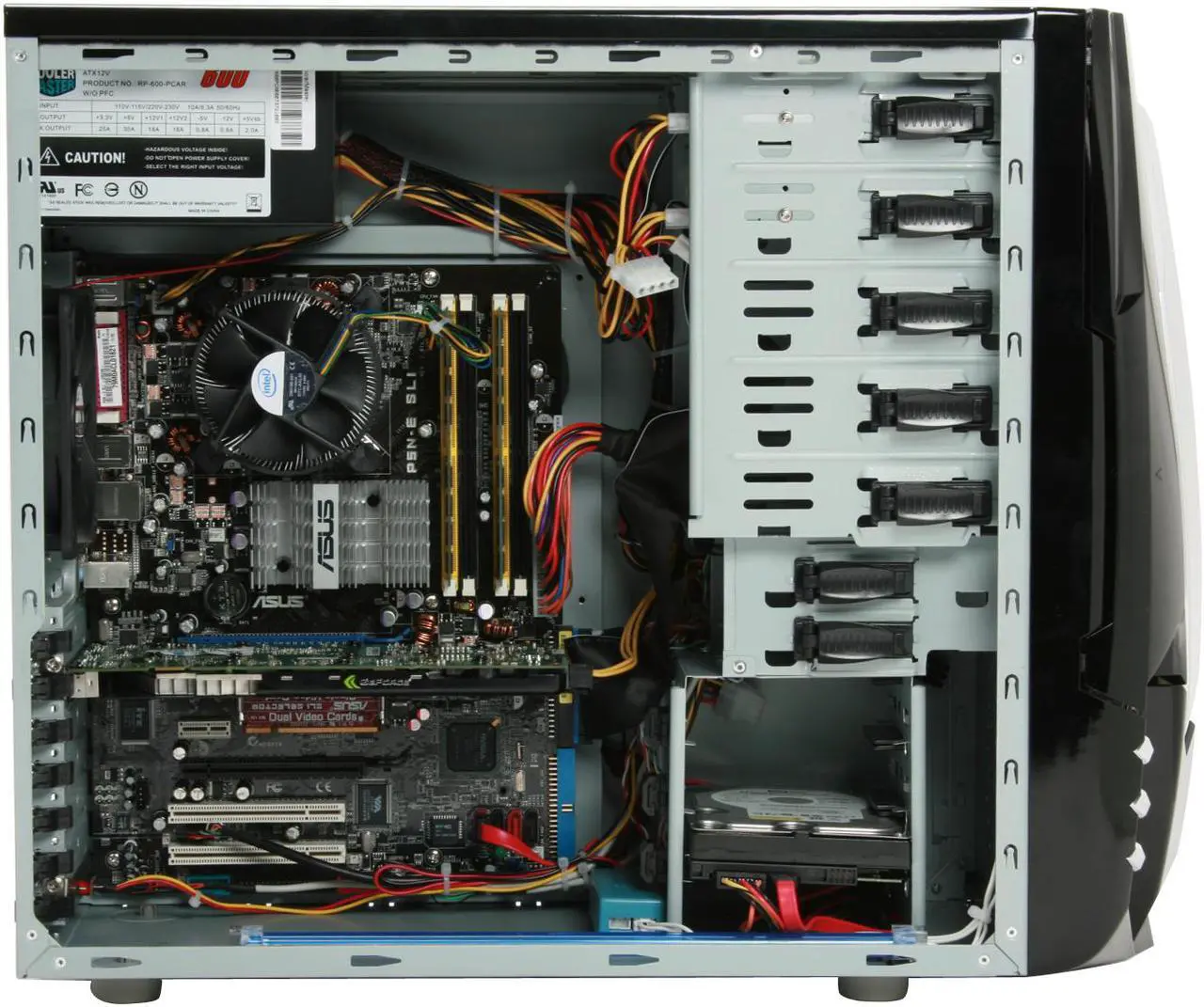 Alt view image 12 of 19 - CyberpowerPC Desktop PC Gamer Infinity 7500 Intel Core 2 Duo E6750 2GB DDR2 500GB HDD NVIDIA GeForce 8800 GT Windows Vista Home Premium