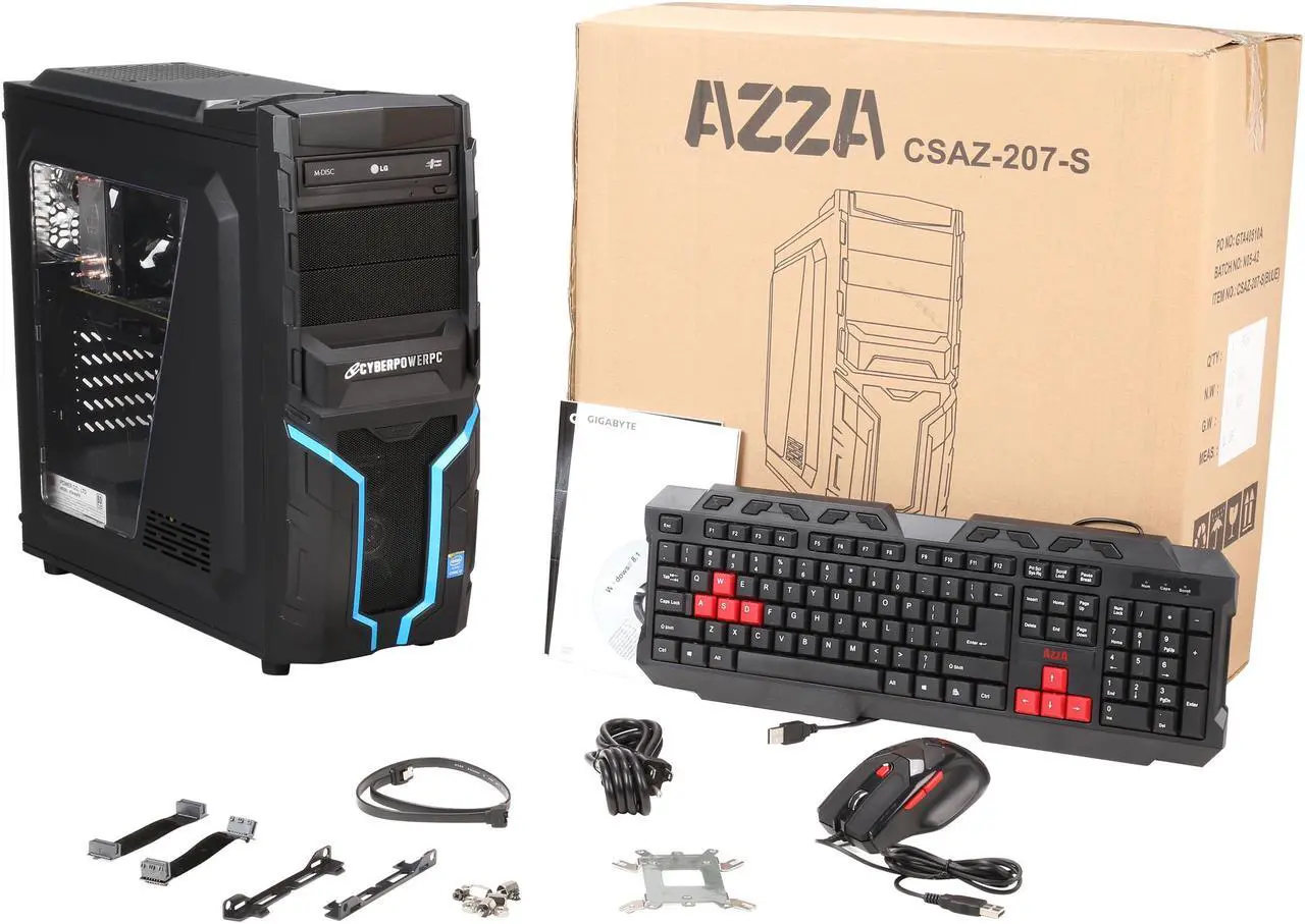 Alt view image 9 of 9 - CyberpowerPC  Gamer Xtreme 1502 (GX1502)  Desktop PCIntel Core i7  5820K (3.30GHz)  8GB DDR4  1TB  HDD 120GB  SSD Windows 8.1 64-bit
