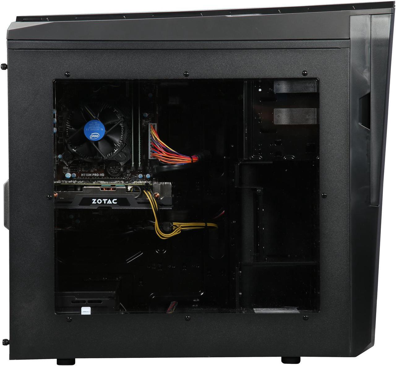 Alt view image 4 of 10 - CyberpowerPC Desktop PC Gamer Xtreme S111T Intel Core i5-7400 8GB DDR4 1TB HDD GeForce GTX 1060 Windows 10 Home 64-Bit