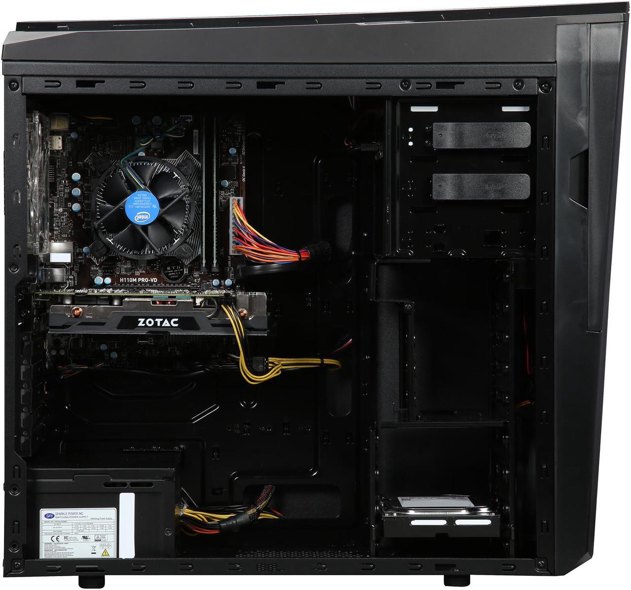 Alt view image 6 of 10 - CyberpowerPC Desktop PC Gamer Xtreme S111T Intel Core i5-7400 8GB DDR4 1TB HDD GeForce GTX 1060 Windows 10 Home 64-Bit