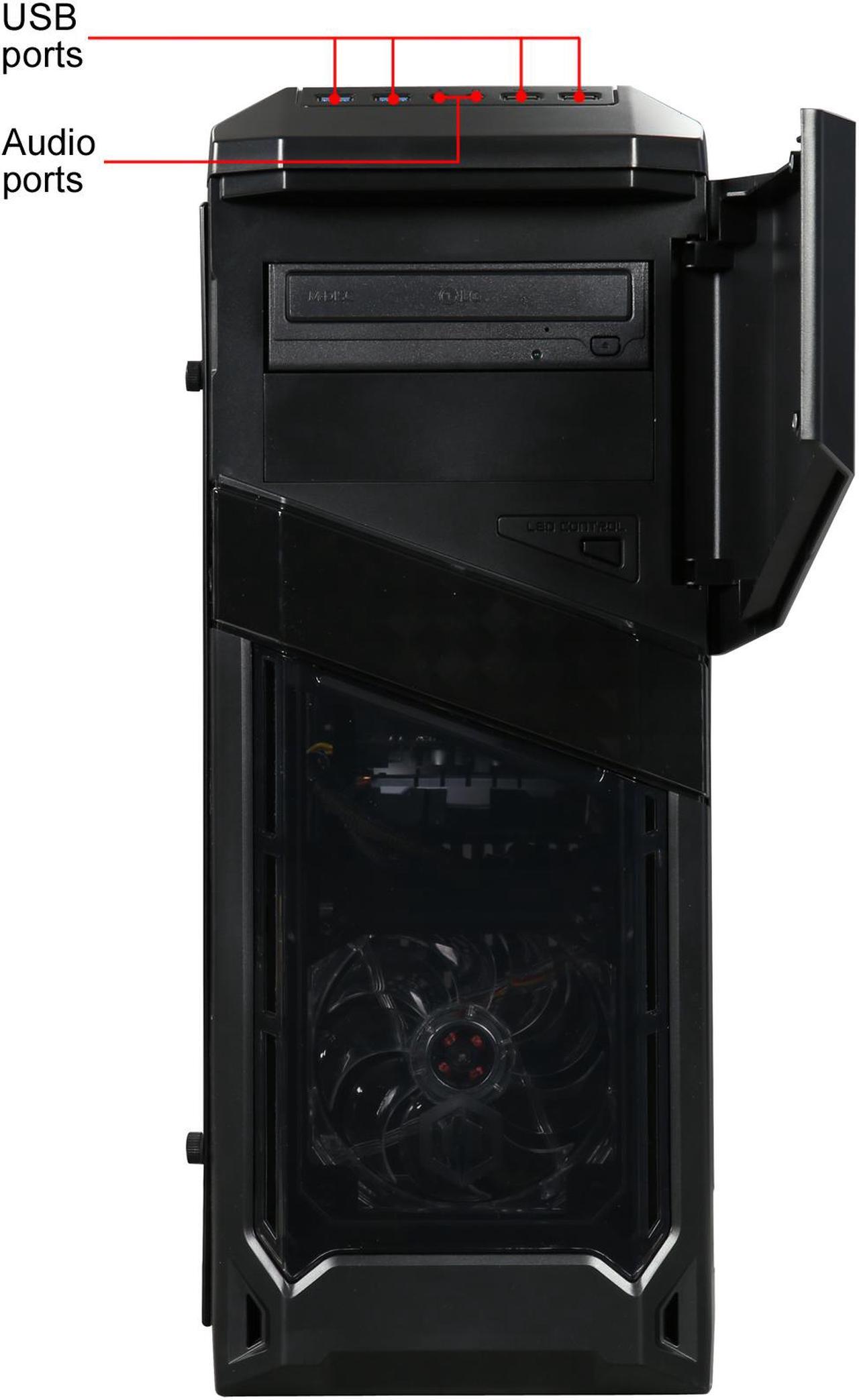 Alt view image 3 of 10 - CyberpowerPC Desktop Computer GU2242 AMD FX-Series FX-8350 8GB DDR3 2TB HDD GeForce GTX 1060