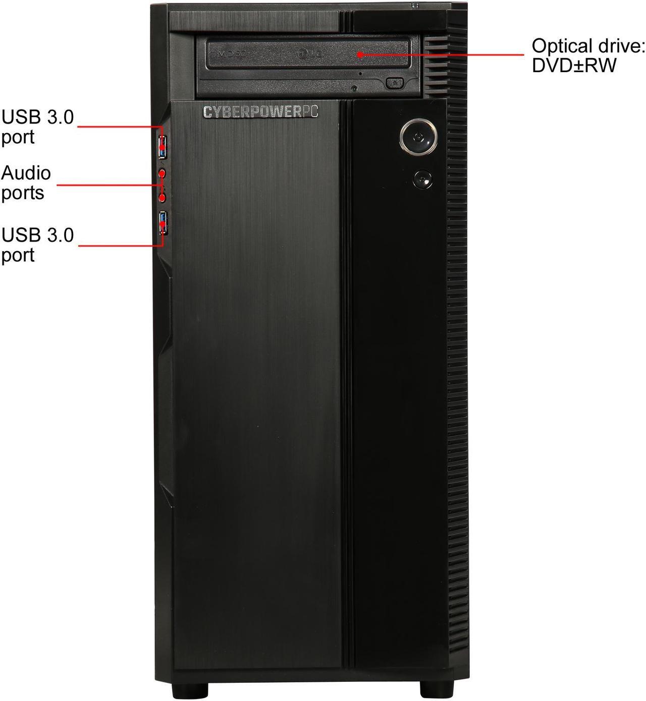 Alt view image 3 of 9 - CyberpowerPC Desktop Computer Gamer Master 2017 AMD Ryzen 7 1700X 16GB DDR4 1TB HDD 120GB SSD AMD Radeon RX 580 Windows 10 Home 64-Bit