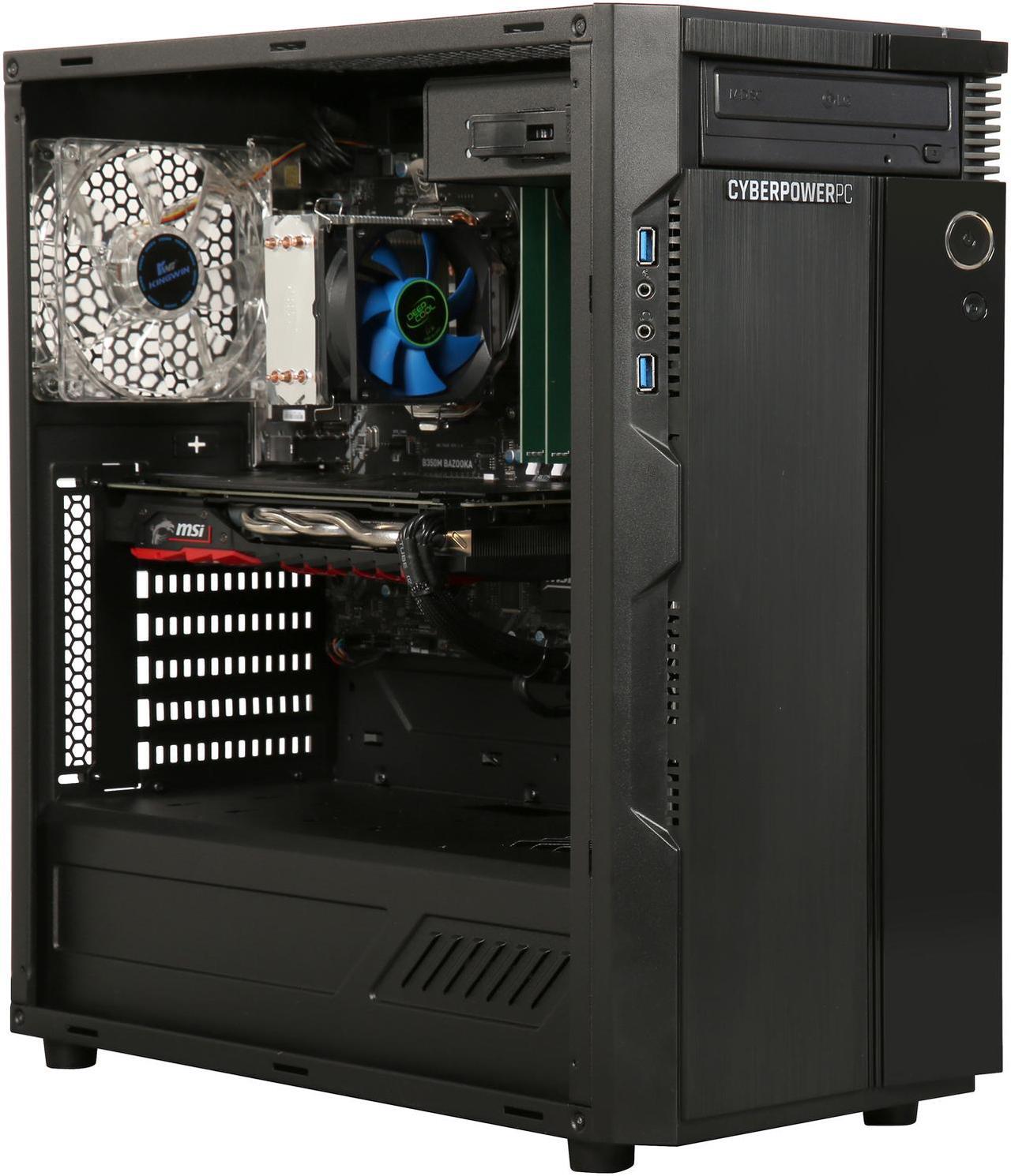 Alt view image 9 of 9 - CyberpowerPC Desktop Computer Gamer Master 2017 AMD Ryzen 7 1700X 16GB DDR4 1TB HDD 120GB SSD AMD Radeon RX 580 Windows 10 Home 64-Bit