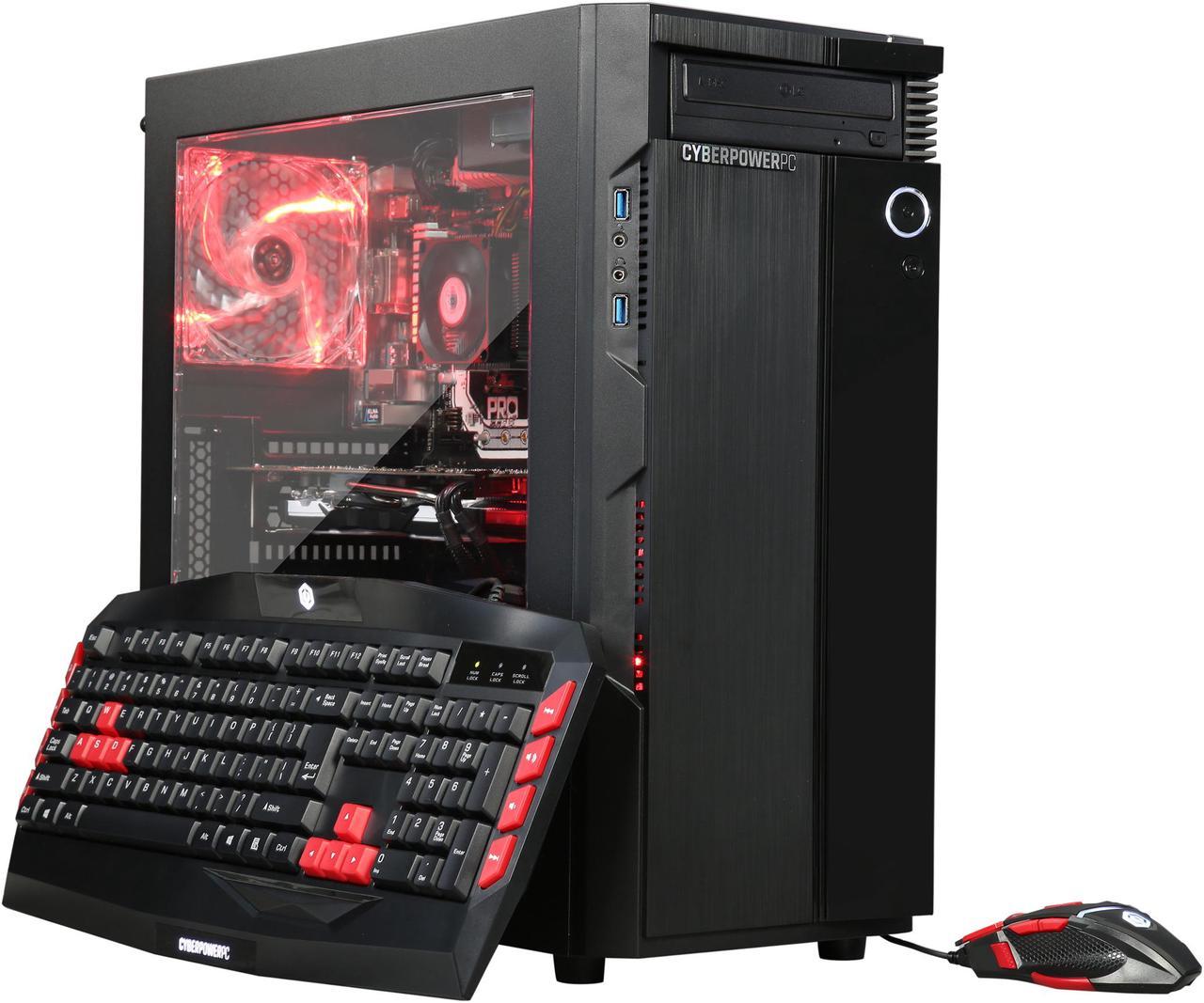 CyberpowerPC Desktop Computer Gamer Master 2015 AMD Ryzen 5 1400 8GB DDR4 1TB HDD 120 GB SSD AMD Radeon RX 580 Windows 10 Home 64-Bit