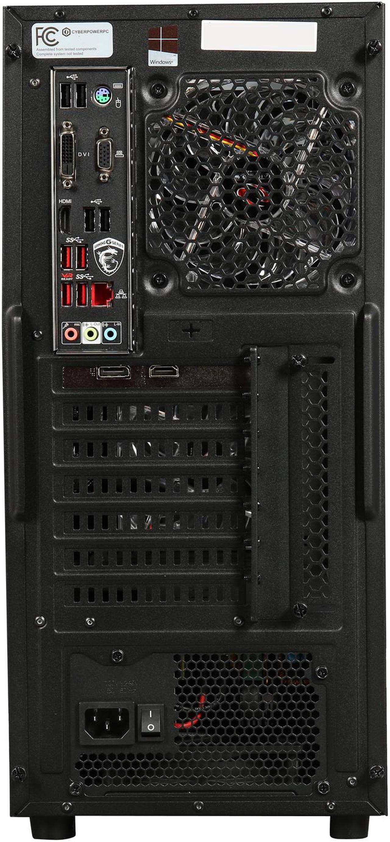 Alt view image 6 of 9 - CyberpowerPC Desktop Computer Gamer Master 2019 AMD Ryzen 3 1200 8GB DDR4 1TB HDD NVIDIA GeForce GT 1030 Windows 10 Home 64-Bit