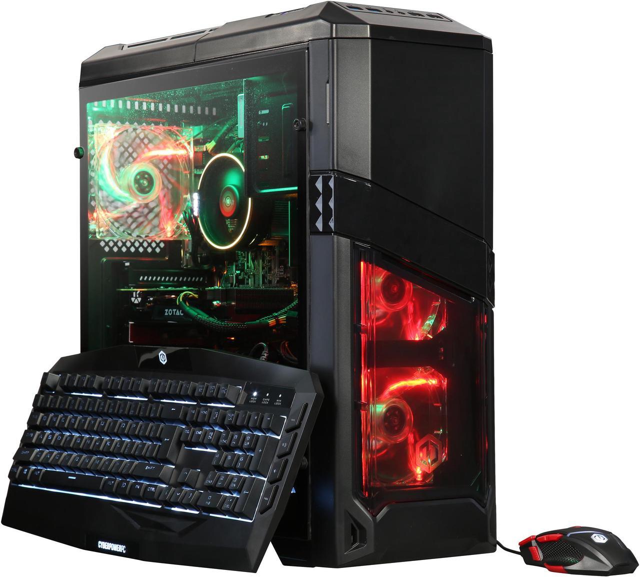 CyberpowerPC Desktop Computer Gamer Master 2024 Ryzen 7 1700 (3.00 GHz) 16 GB DDR4 1 TB HDD 256 GB SSD NVIDIA GeForce GTX 1070 Wireless-AC Windows 10 Home 64-Bit