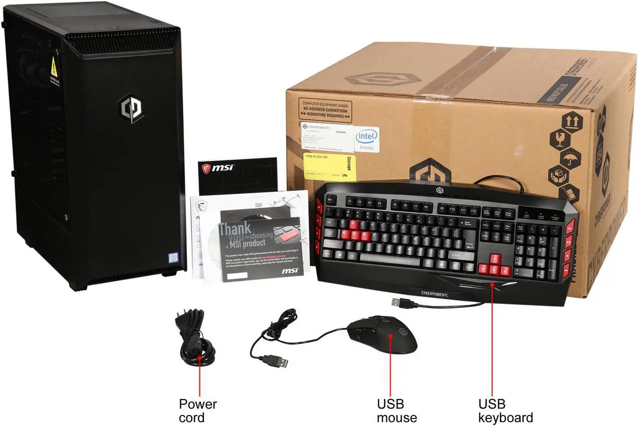 Alt view image 16 of 16 - CyberpowerPC Gaming Desktop Gamer Xtreme C858T Intel Core i5-8400 8GB DDR4 1TB HDD 120GB SSD GeForce RTX 2080 Windows 10 Home 64-Bit