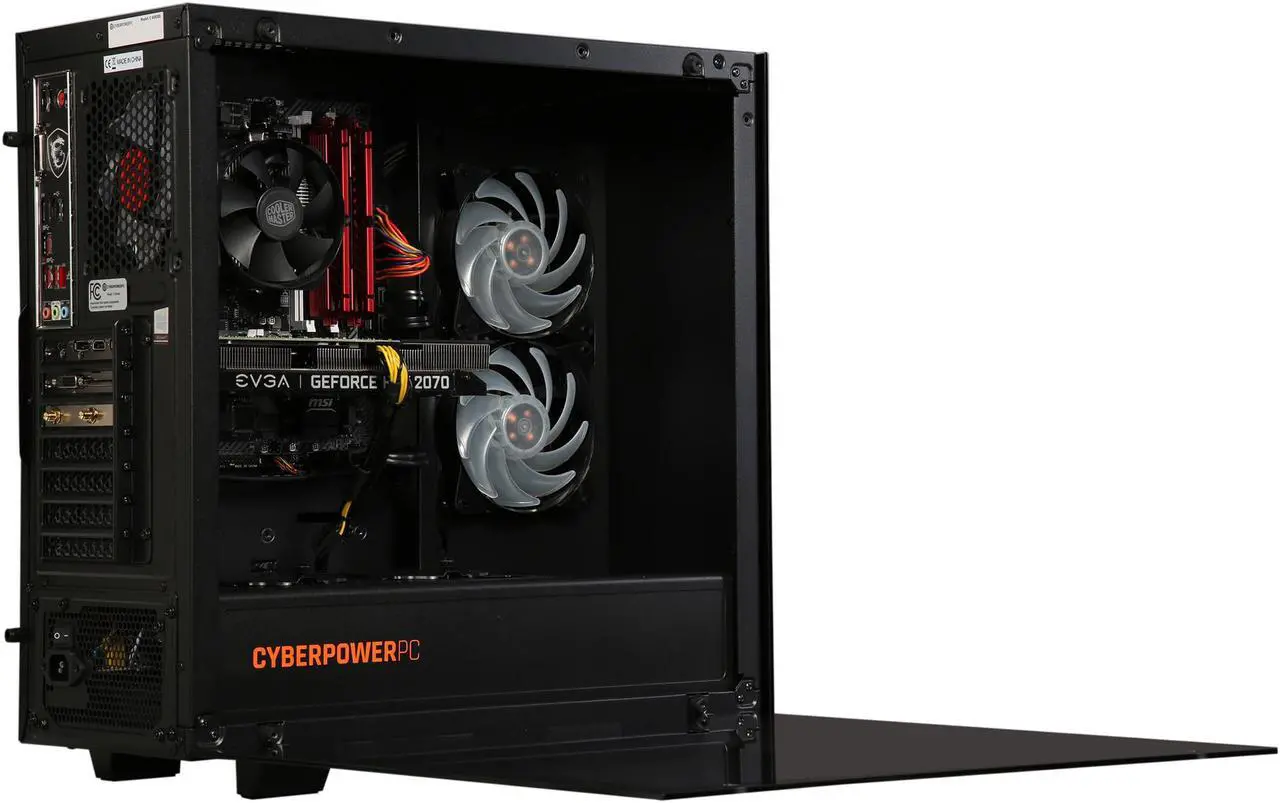 Alt view image 6 of 10 - CyberpowerPC Gaming Desktop Gamer Master 2787D AMD Ryzen 7 2700 8GB DDR4 1TB HDD 240GB SSD GeForce RTX 2070 Windows 10 Home 64-bit