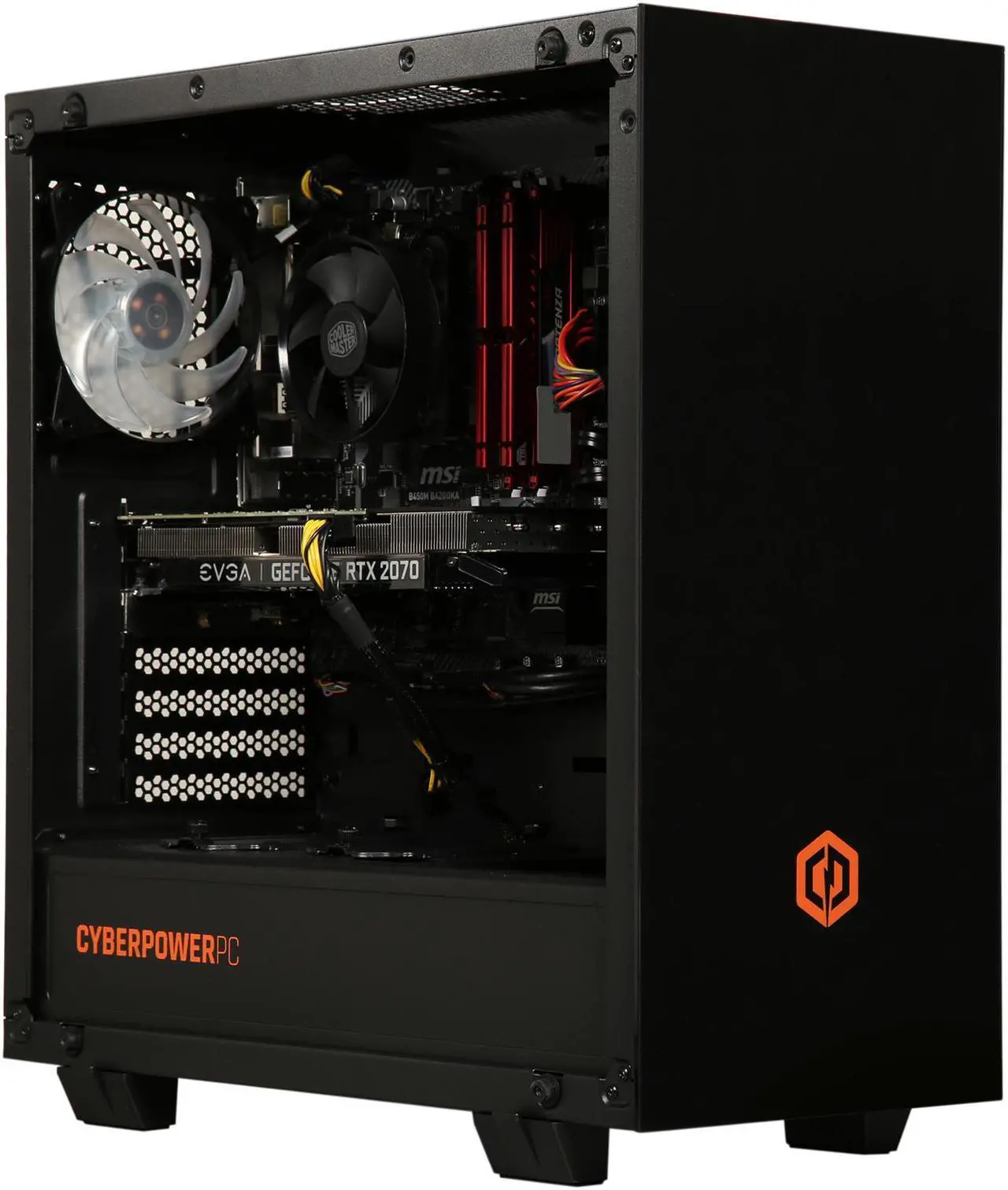 Alt view image 8 of 10 - CyberpowerPC Gaming Desktop Gamer Master 2787D AMD Ryzen 7 2700 8GB DDR4 1TB HDD 240GB SSD GeForce RTX 2070 Windows 10 Home 64-bit